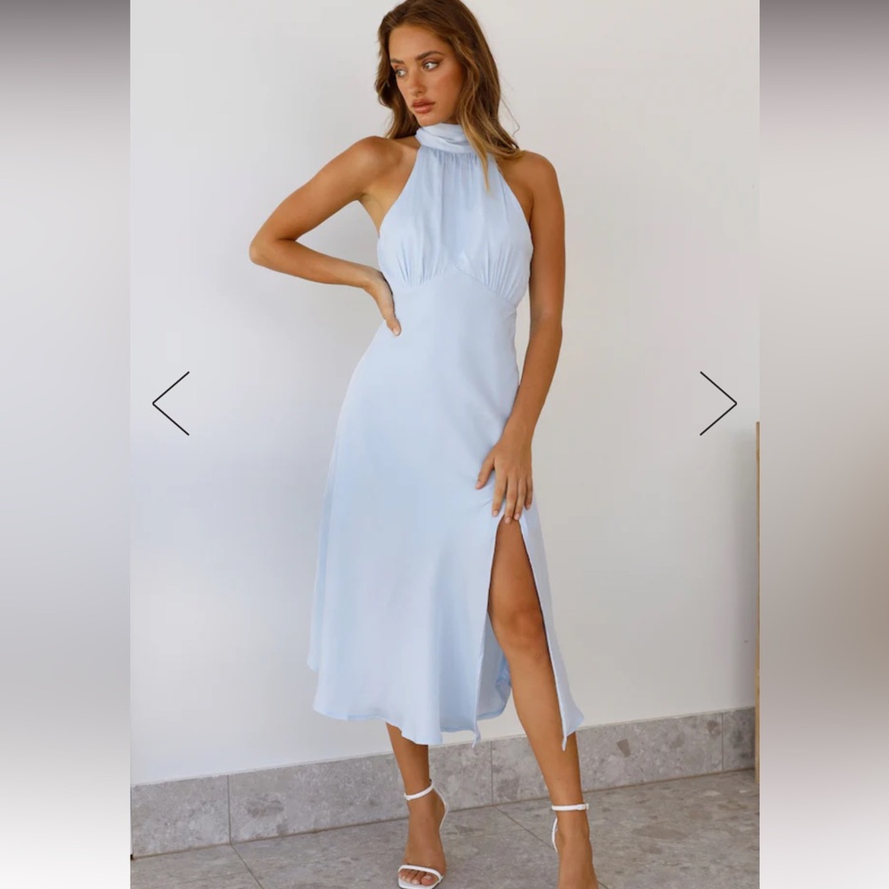 NWT Maxi Dress in Blue. Size Small. No Strecth